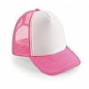 Gorra Plana Sublimacion Vintage Beechfield - Color Rosa Fluor / Blanco